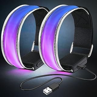 Opiniones sobre las pulseras LED recargables flintronic para correr de noche